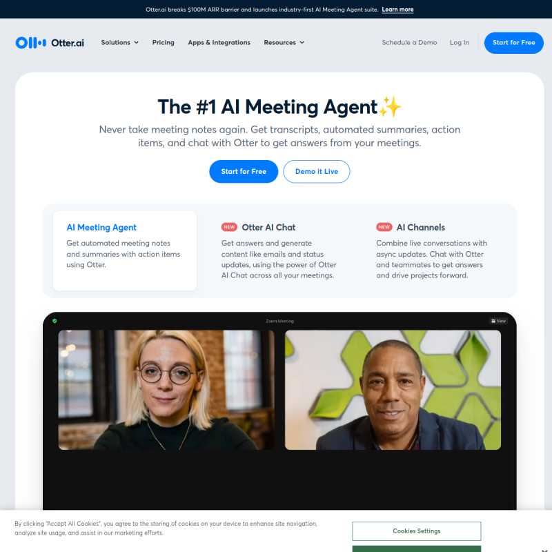 Otter.ai Website Preview