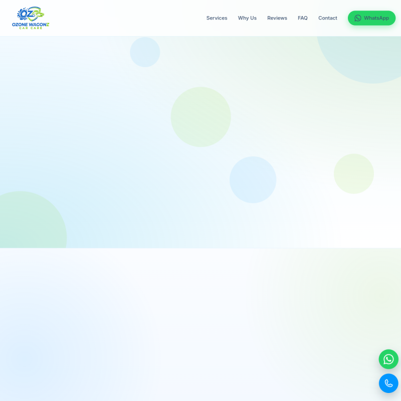 Ozone Wagonz Car Care website screenshot