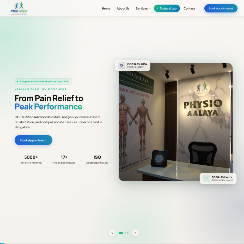 Physio Aalaya website screenshot