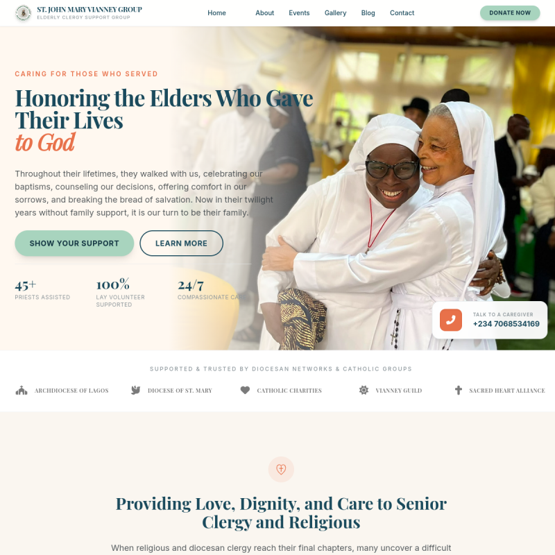 St. John Mary Vianney Group interface