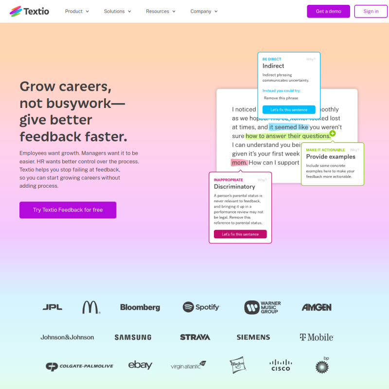 Textio Website Preview