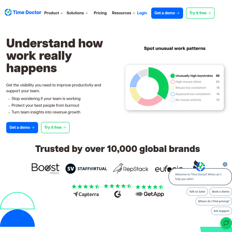 Time Doctor Website Preview