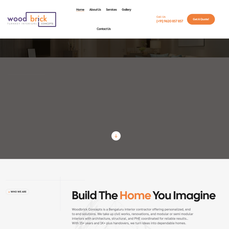 Wood Brick Concepts website screenshot