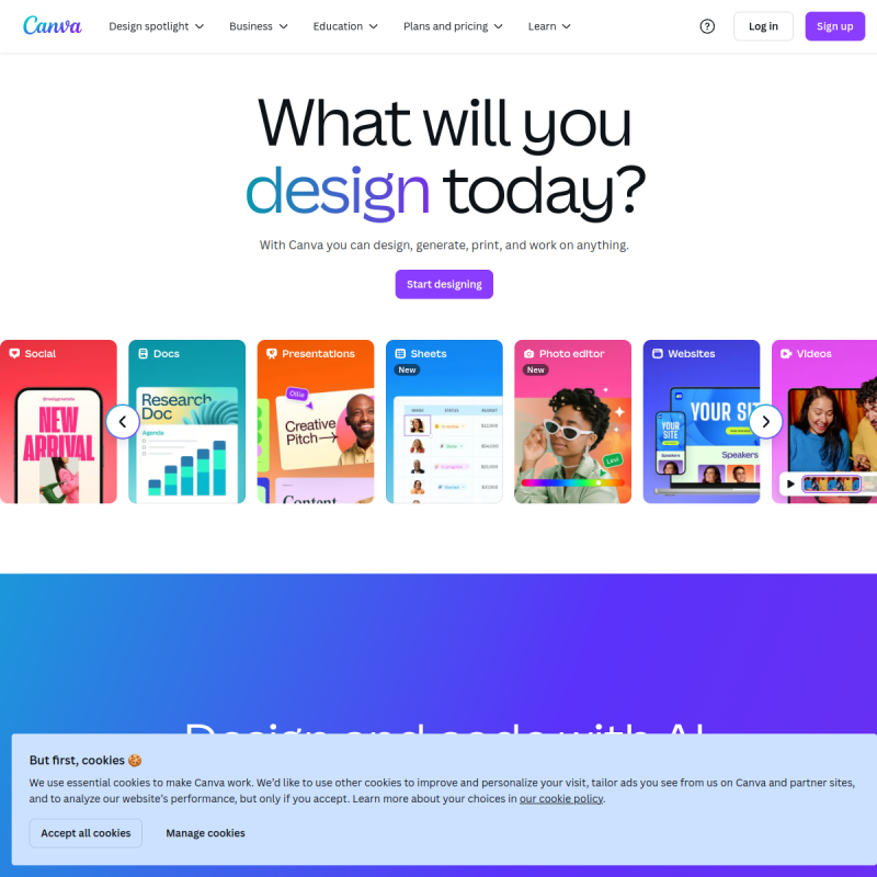 Canva Website Screenshot
