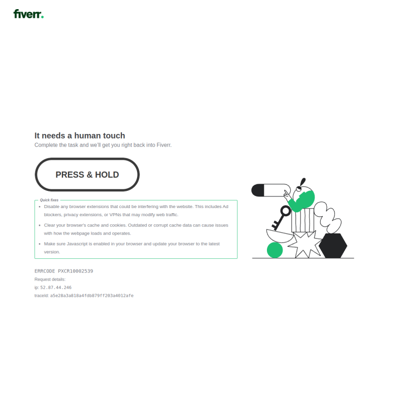 Fiverr platform screenshot
