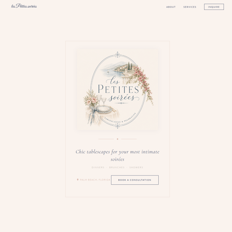 Les Petites Soirées website preview