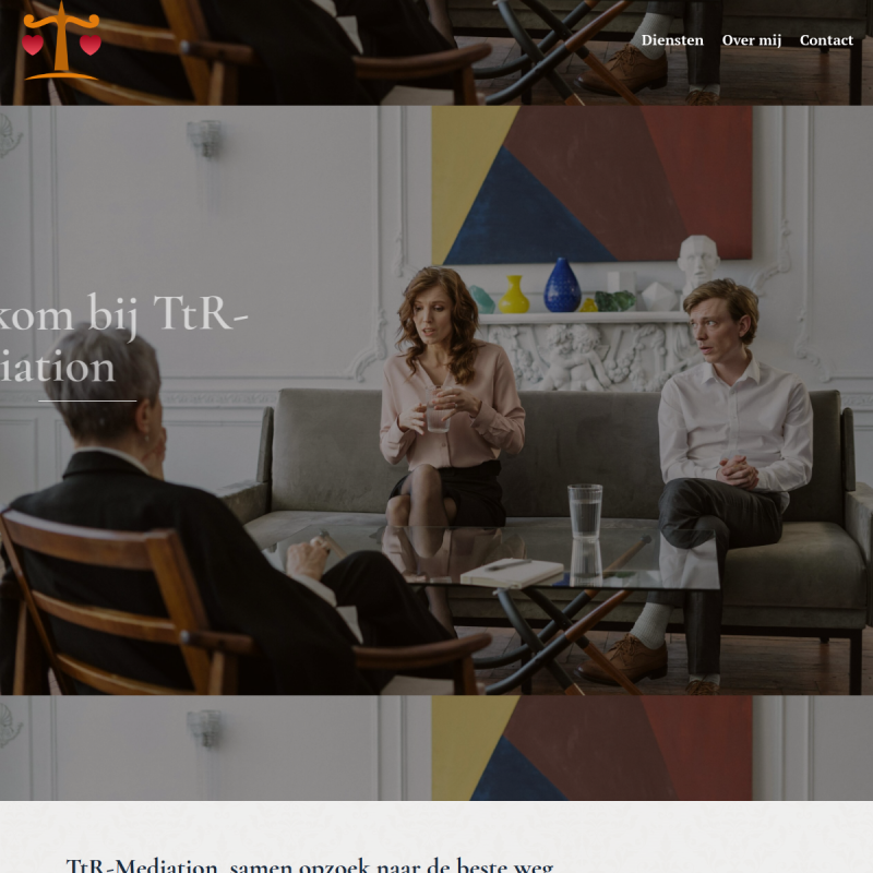 Screenshot van ttrmediation.nl — gemaakt door DB ICT