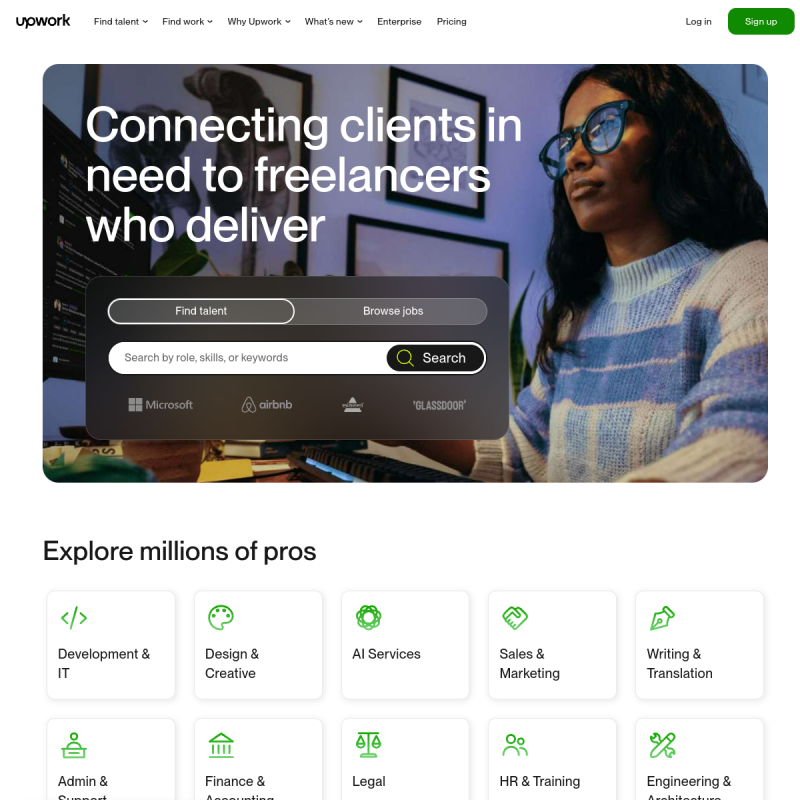Upwork platform screenshot