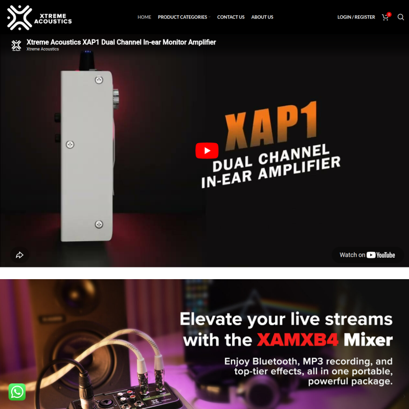 Xtreme Acoustics website screenshot