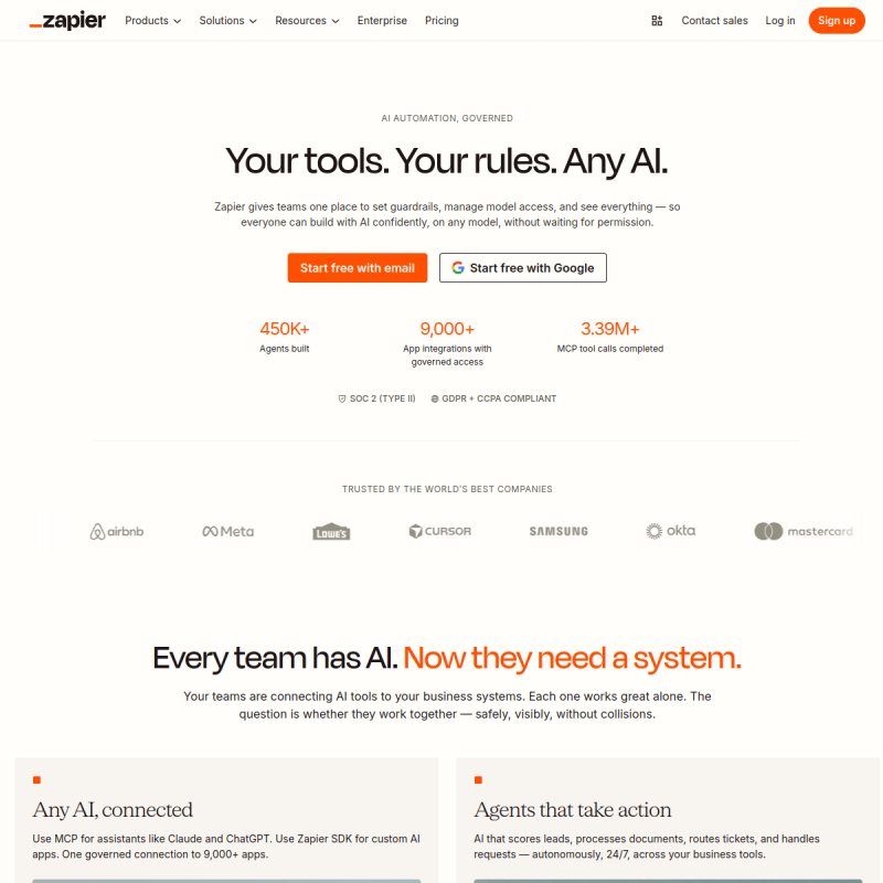 Aperçu Zapier AI Actions