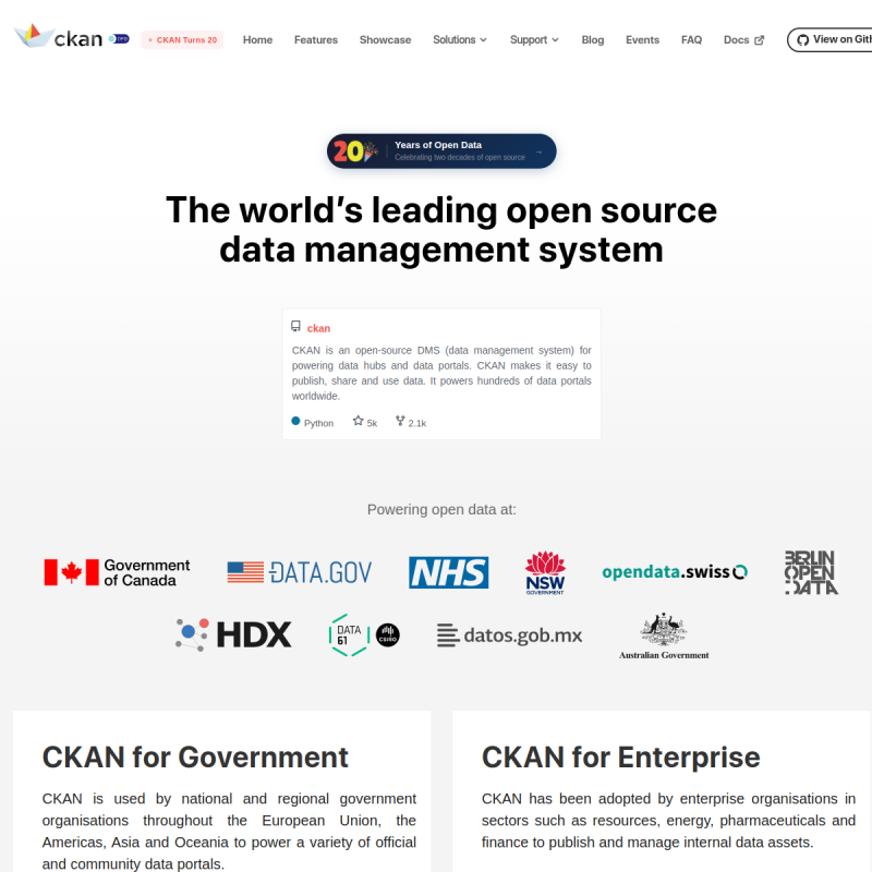CKAN site preview