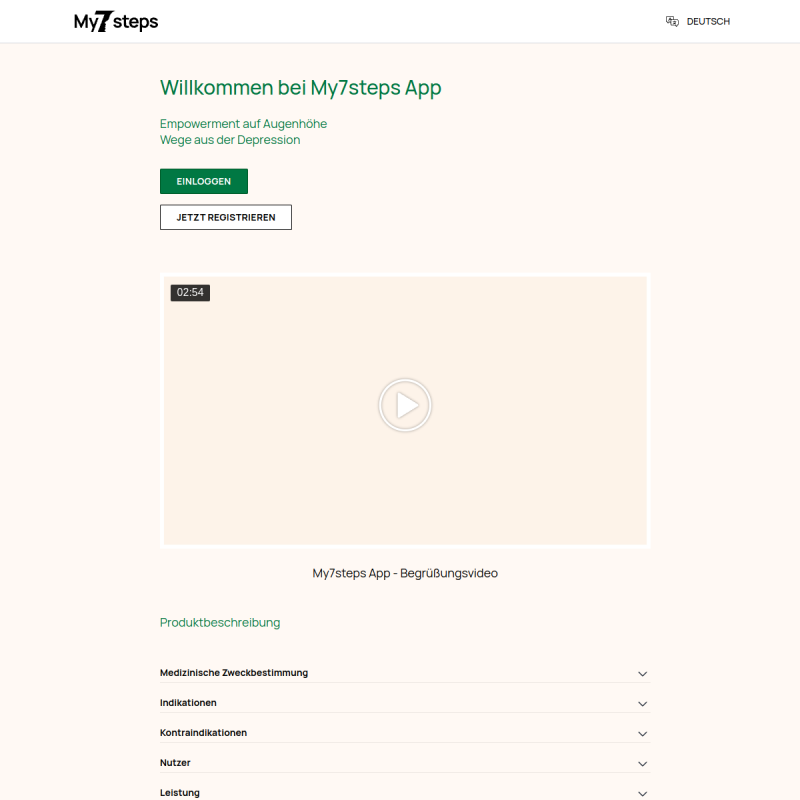 My7steps App site preview