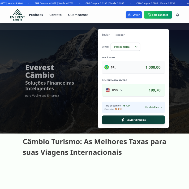 Thumbnail do projeto Everest Câmbio