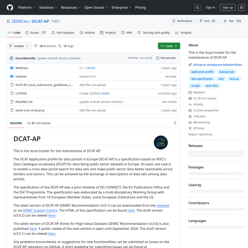 DCAT-AP site preview