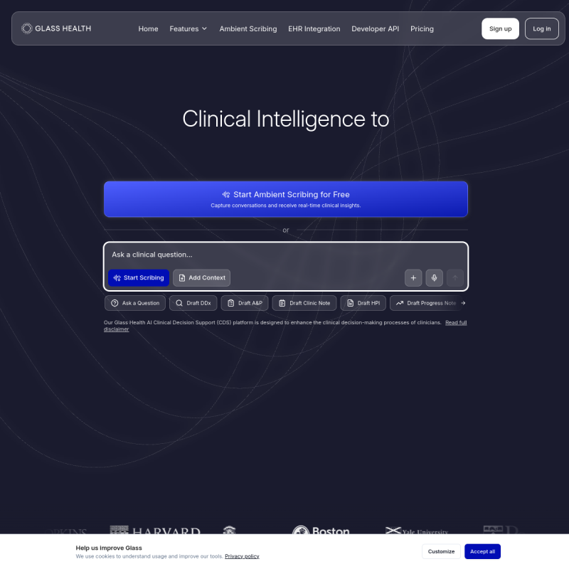 Glass Health site preview