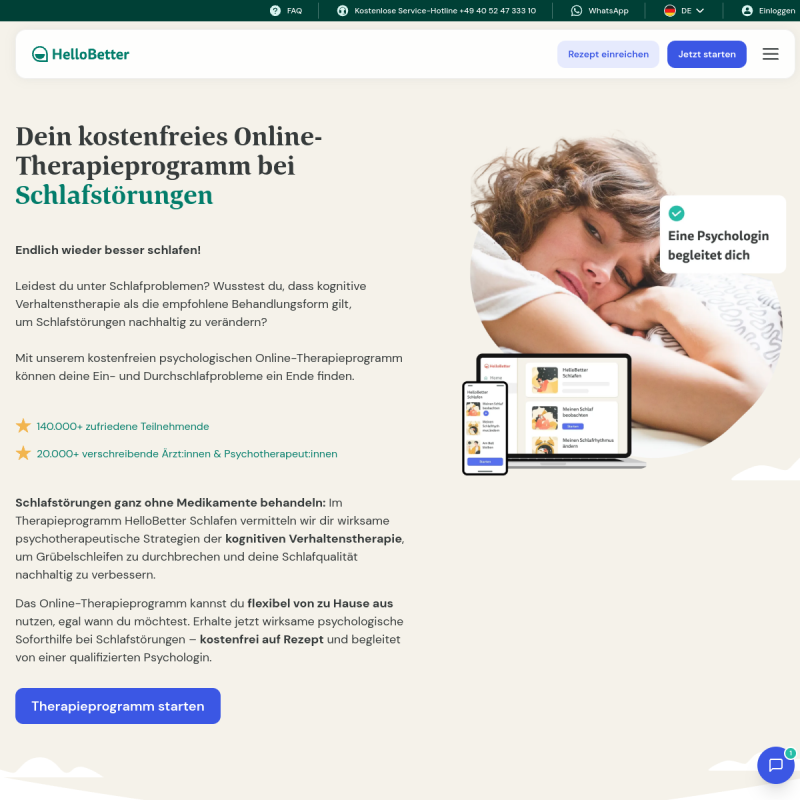 HelloBetter Schlafen site preview