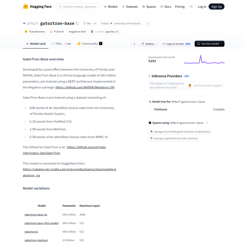 GatorTron site preview
