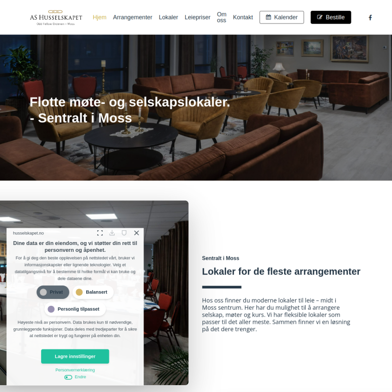 Husselskapet nettside