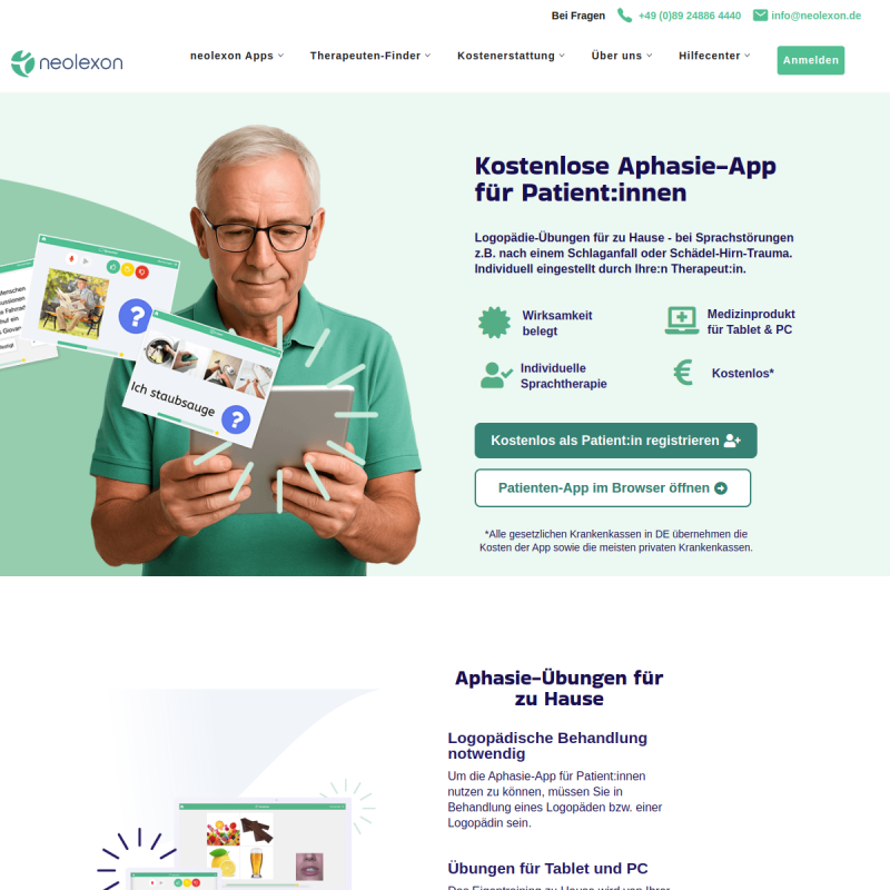 neolexon Aphasie site preview