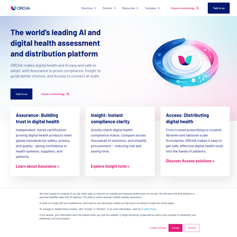 ORCHA Health App Library site preview