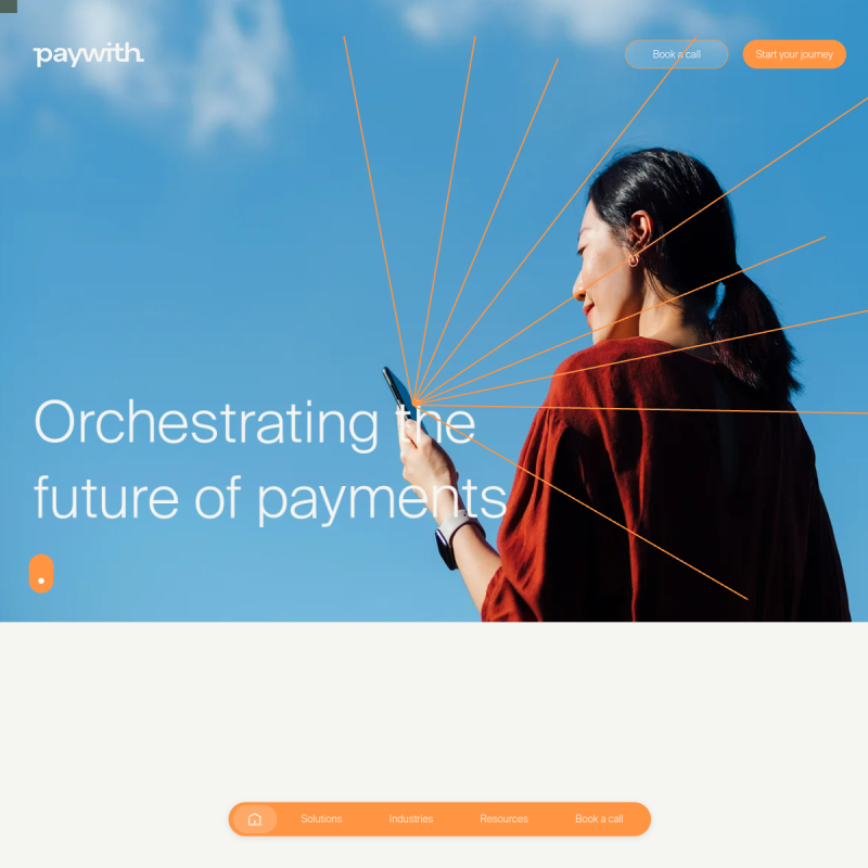 Paywith website preview