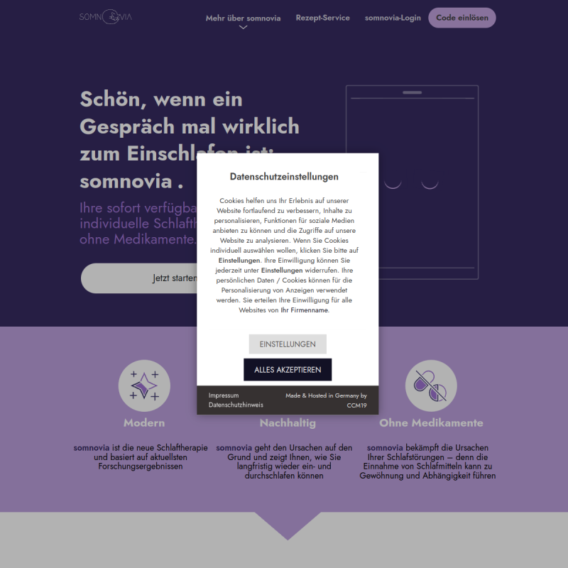 somnovia site preview