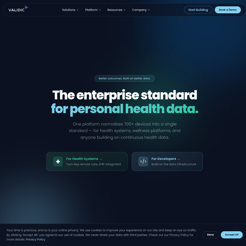 Validic site preview