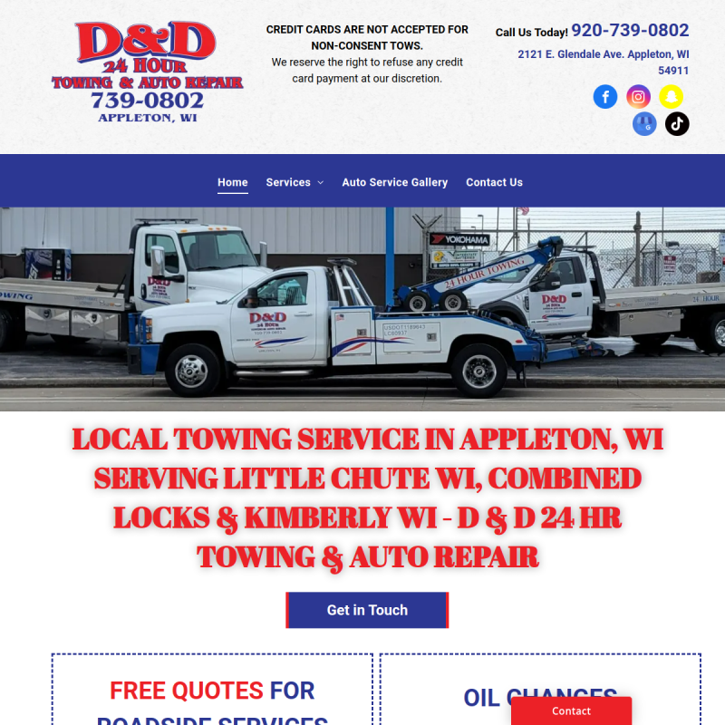 D & D 24 Hour Towing and Complete Auto Repair