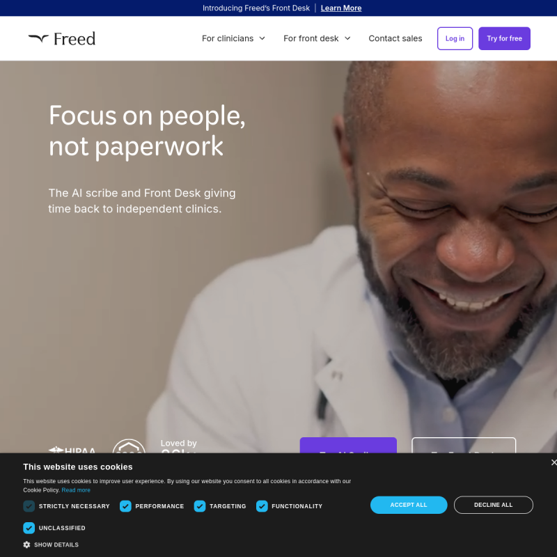 Freed site preview