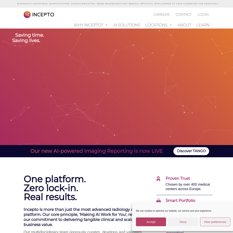 Incepto Medical site preview