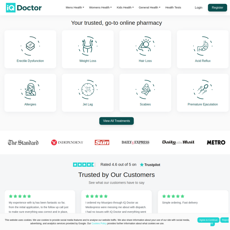 IQ Doctor website preview