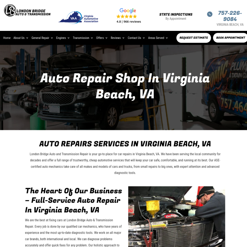 London Bridge Auto And Transmission Repair Shop Virginia Beach