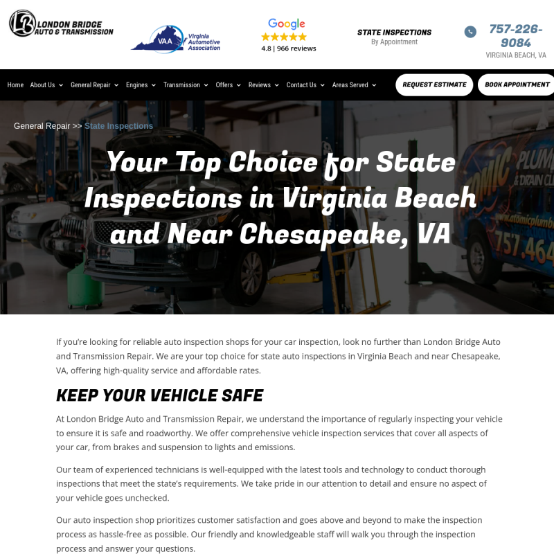 London Bridge Auto And Transmission Repair Shop Virginia Beach