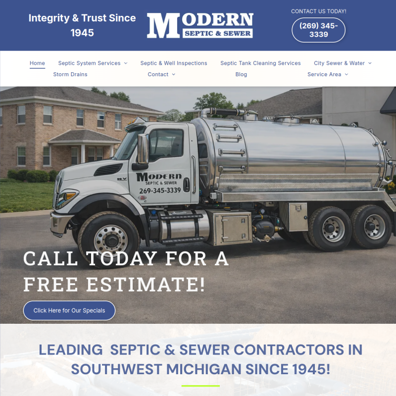 Modern Septic and Sewer