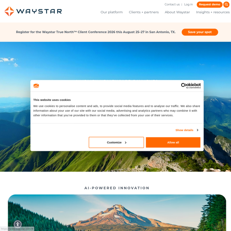 Waystar site preview