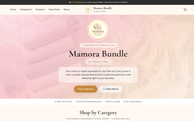 Mamora Bundle website screenshot
