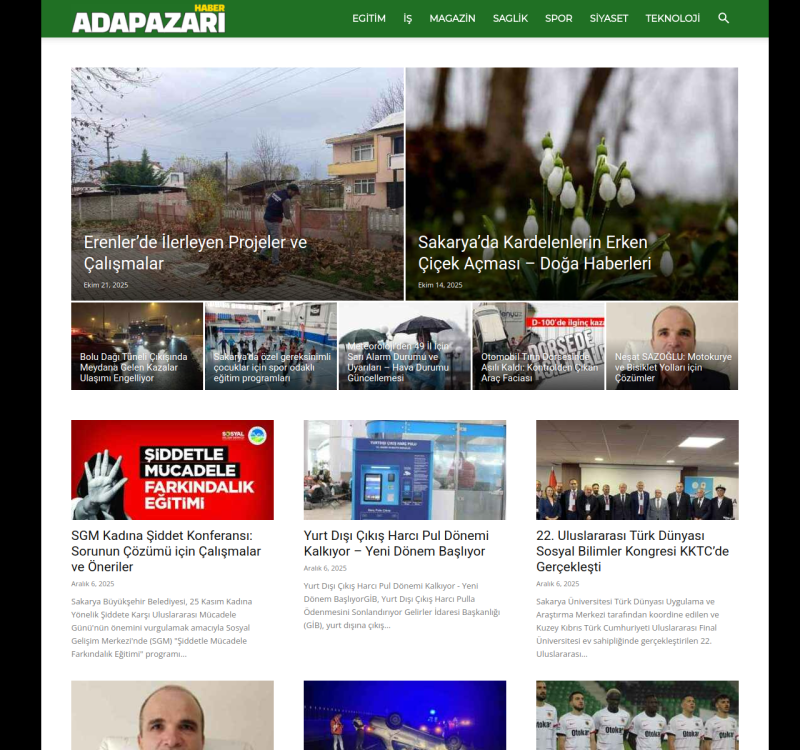 adapazarihaber.com screenshot