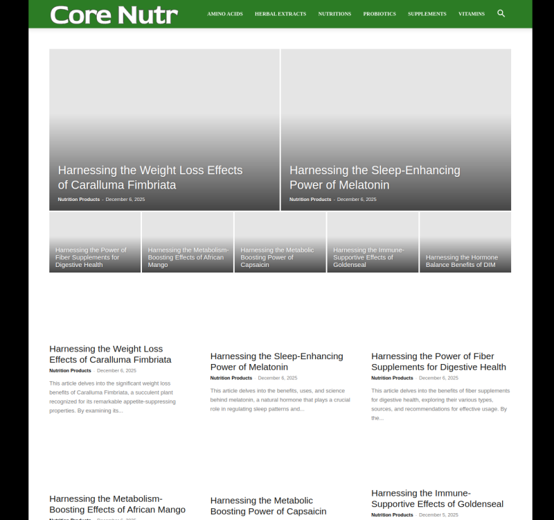 corenutr.com screenshot
