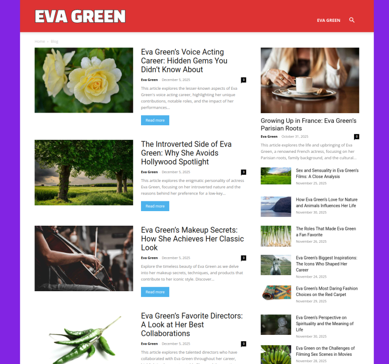 evagreen.net screenshot