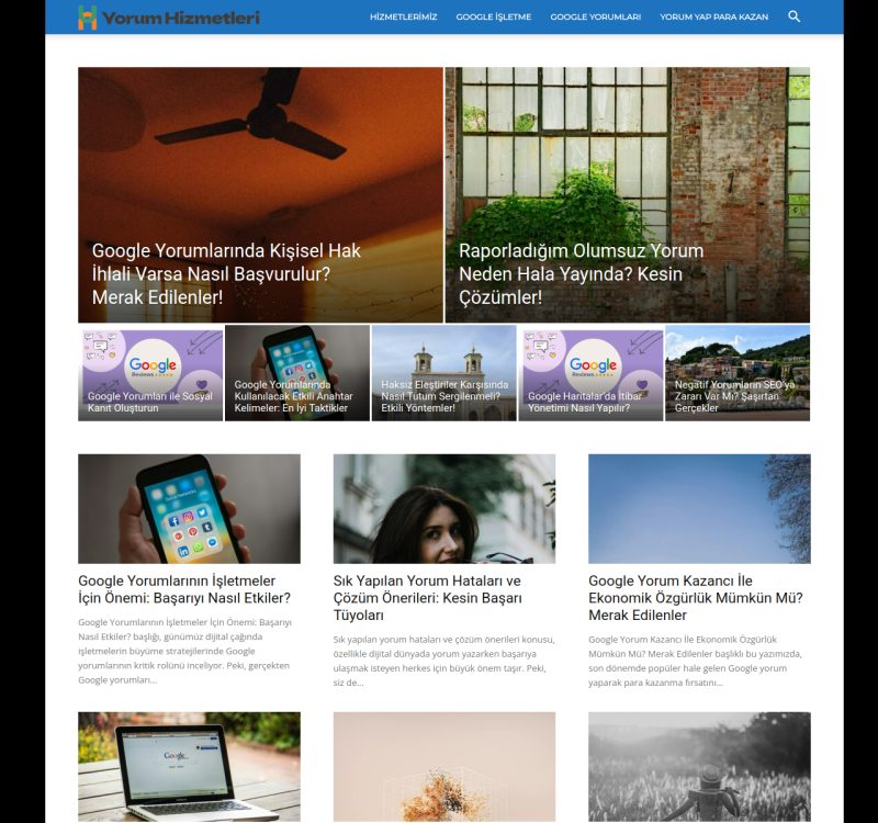 googleyorumhizmetleri.com screenshot