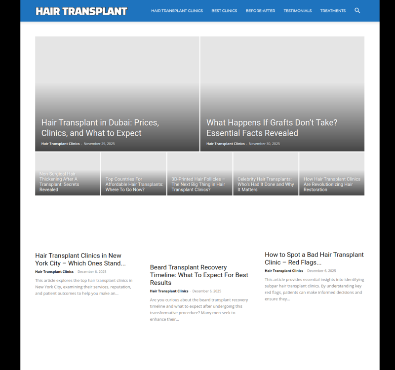 hairtransplantclinics.org screenshot