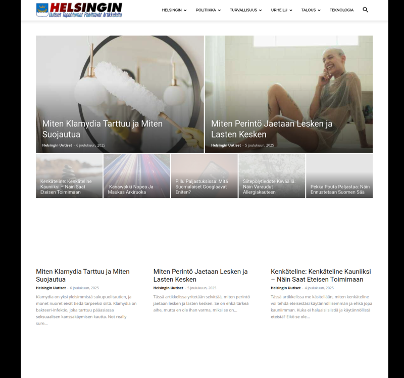 helsinginuutiset.com screenshot