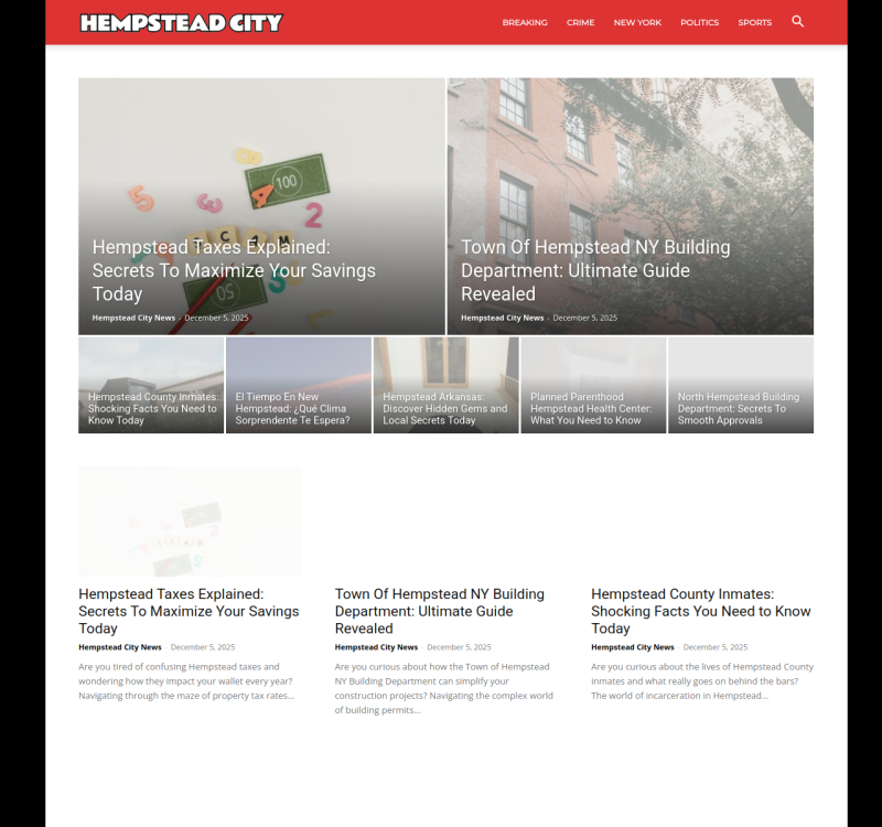 hempsteadcity.com screenshot