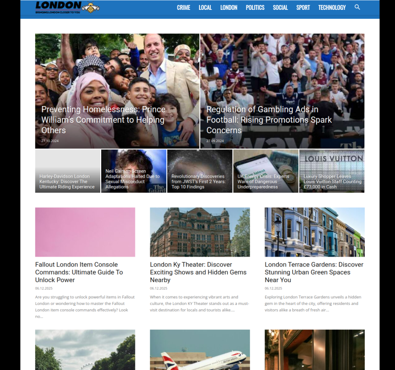 londonbee.co.uk screenshot
