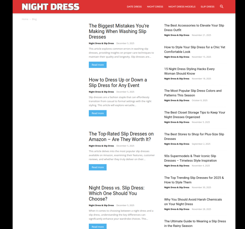 nightdress.net screenshot