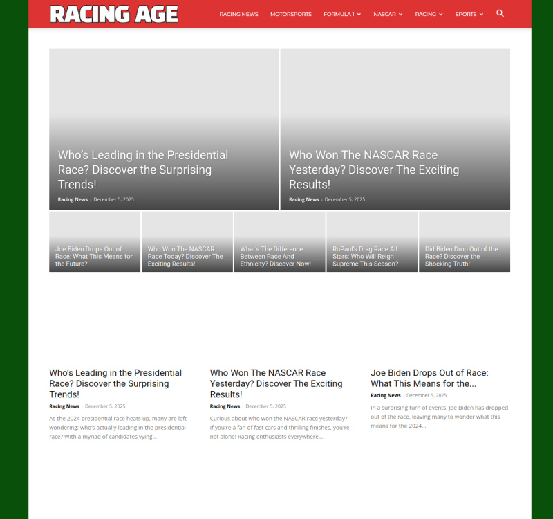 racingage.com screenshot