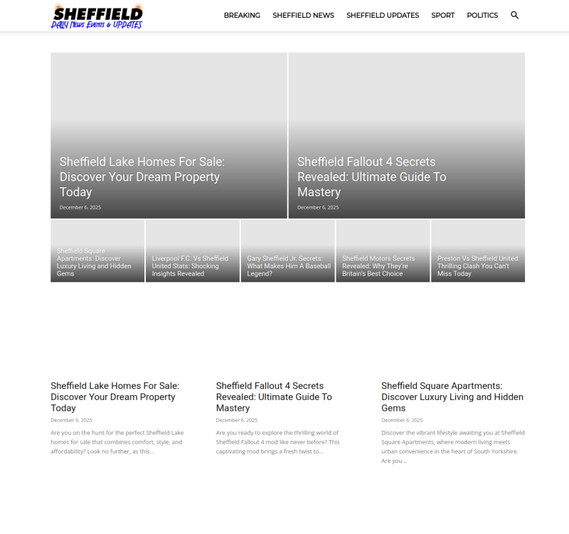 sheffieldsun.uk screenshot