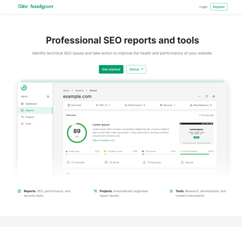 siteanalyser.net screenshot