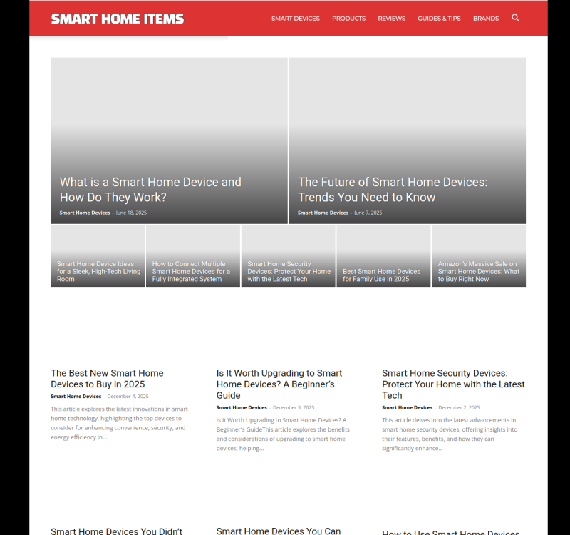 smarthomeitems.com screenshot