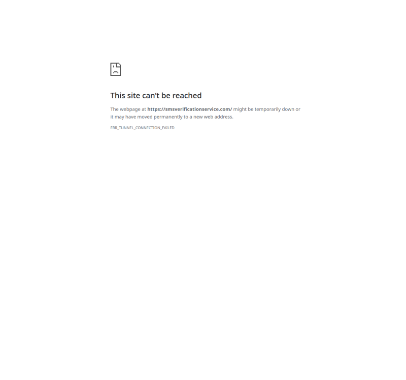 smsverificationservice.com screenshot